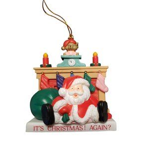It's Christmas! Again? Santa The Chimney Scene Ornament Christmas Traditions Col